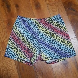 🌈Rainbow cheetah bike shorts